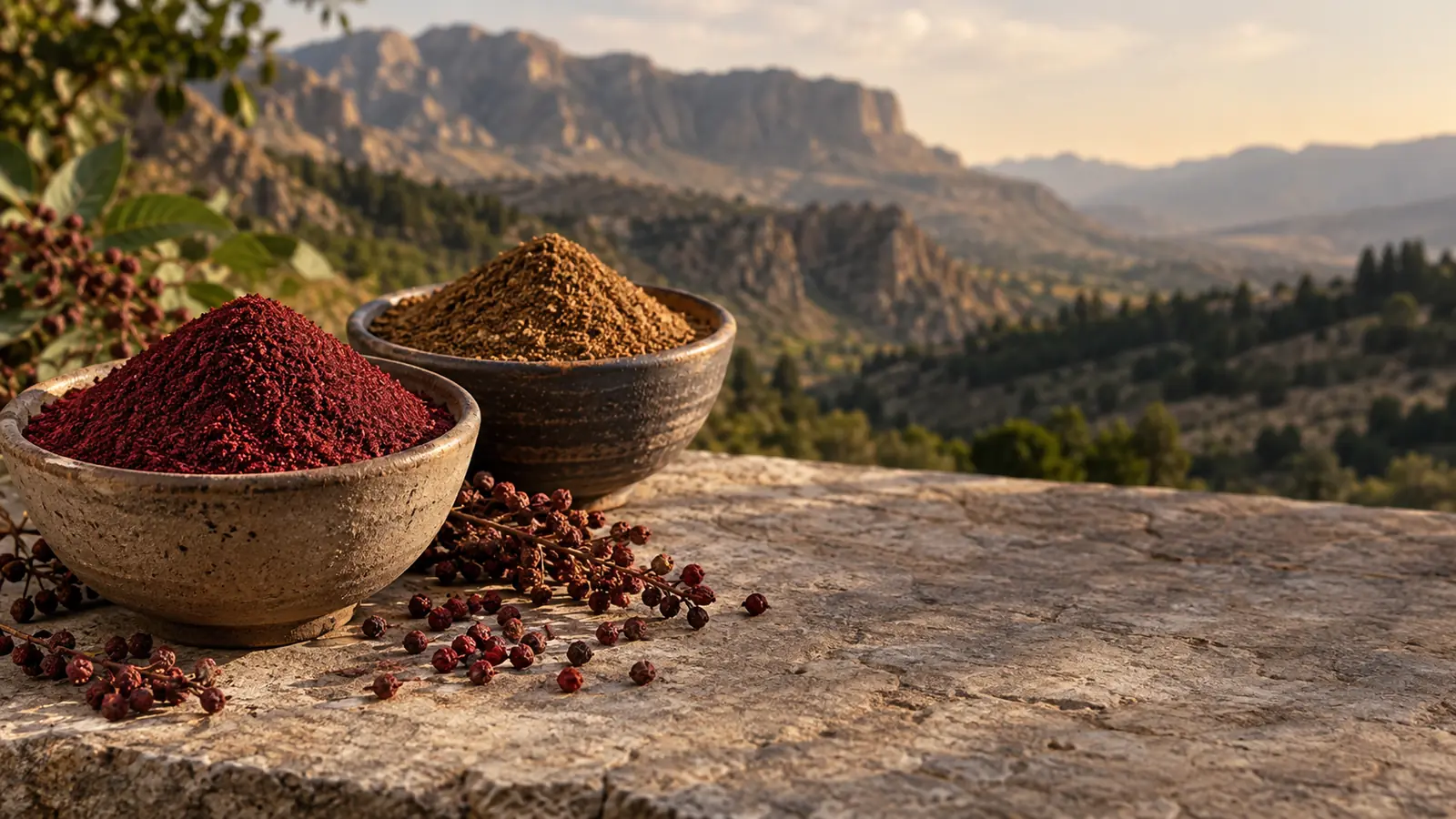 انواع سماق قرمز و قهوه‌ای سردشت